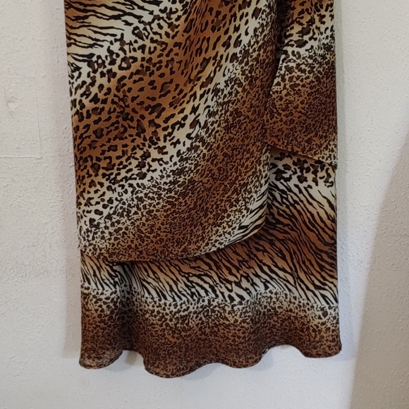 Von Saken Women's size Medium Vintage Animal Print Midi Skirt - Picture 2 of 5
